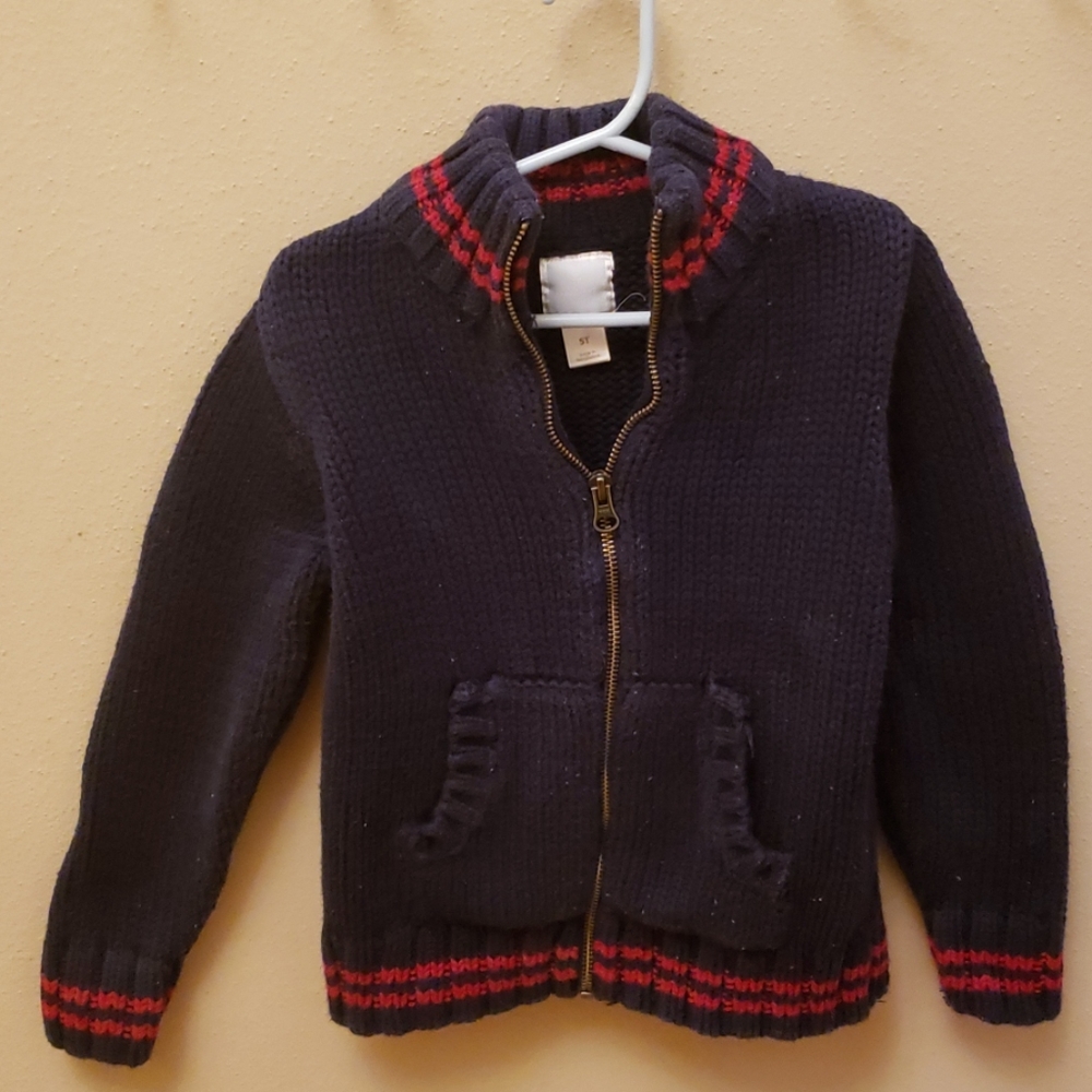Boys 5t Zip Up Sweater
